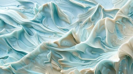 Wall Mural - Abstract Swirling Blue and Beige Cream Texture