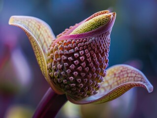 Canvas Print - Close-Up of a Blooming Flower Bud