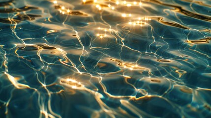 Canvas Print - Sunlight Reflecting on Rippling Water