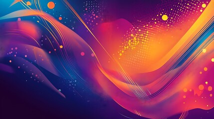 Poster - Abstract background with vibrant colors and dynamic lines.