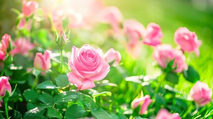 Rose_flower_background_flower_Garden_Green_grass