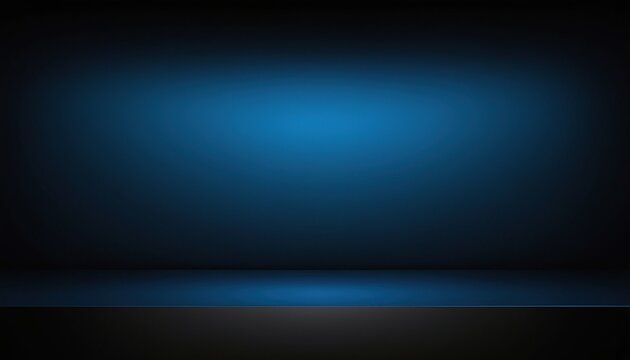 Gradiant Textured Blue Dark Studio Background. Dark blue shade wall and floor background, three dimensional spaceroom for product display, marketing, business. 92