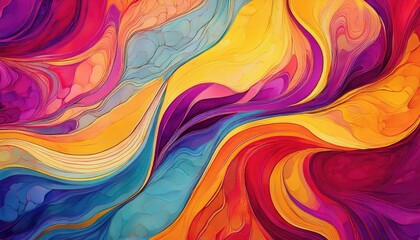 Wall Mural - Abstract art with vibrant hues