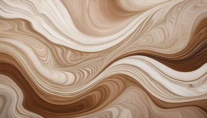 Wall Mural - Abstract brown & white swirl