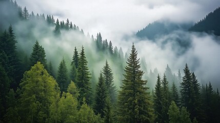 fog in the mountains