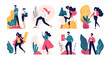 © Thiago - set of silhouettes of people