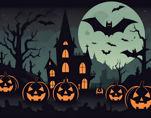 halloween background with pumpkin, halloween background with pumpkins, halloween background with pumpkin and bats