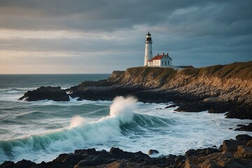 lighthouse on the rocks