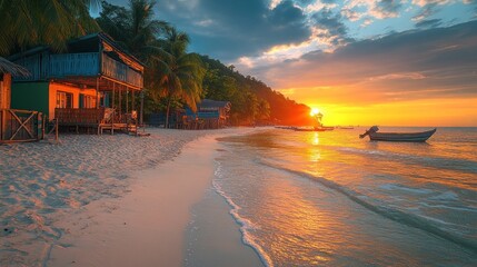 Sunset on a Tropical Beach