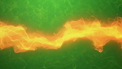 Poster - abstract orange energy effect element flowing on a green screen chroma key background. perfect for m