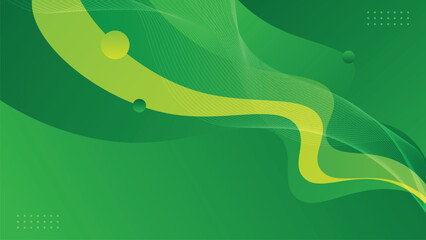 Aufkleber - Abstract green background. Dynamic shapes composition. Liquid color background design. Green elements with fluid gradient. Vector illustration