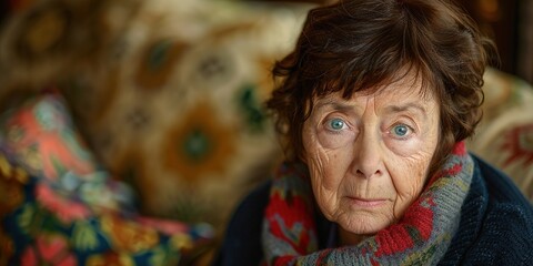 Wall Mural - portrait of a person with a scarf