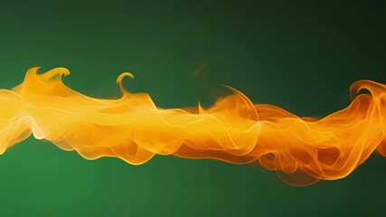 Poster - realistic fire animation is burning on green screen background which can be easily removed by chroma
