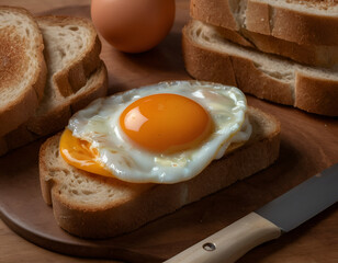 eggs and toast, egg and toast, egg on toast