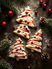 Christmas themed Cookies, food photography