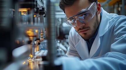 Aufkleber - Researcher Analyzing Equipment in Laboratory Setting