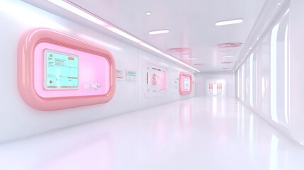 Aufkleber - Advanced Futuristic Diagnostic Lab with Holographic Displays in Modern High-Tech Longevity Clinic