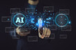 © Suriyo - Businessman leverages AI technology to enhance security systems, protecting sensitive business data from cyber threats and breaches.