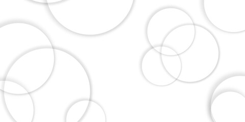 Poster - Abstract background with circle white abstract geometric background with soft light white paper circles in design .Gray abstract. Modern design background for report and project presentation template.