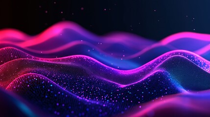 Poster - Abstract Waves of Light in Vibrant Colors
