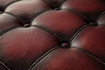 A 3D autumn and winter-themed promotional background with rich leather textures in deep brown and burgundy tones