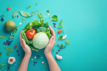 Wall Mural - Clean World Vegan Day layout with significant copy space.