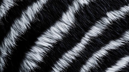 Wall Mural - Black and White Fur Texture