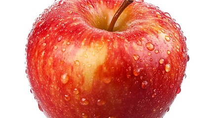 Poster - Close-up of a Red Apple with Water Droplets