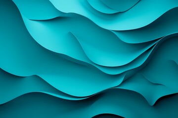 Bold Teal Waves on a Modern Background