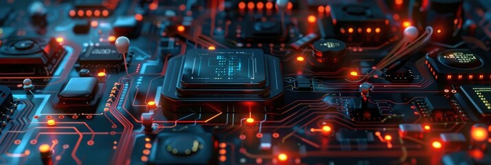 Data Circuit. Technology and Computer Security with Server Equipment and Digital Communication