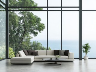 Wall Mural - Modern Stylish Living Room with Elegant Furniture