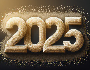 Wall Mural - Happy New Year 2025 Concept