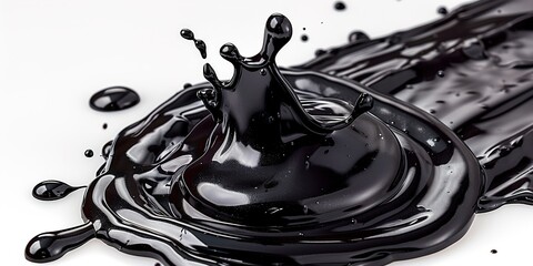 Poster - chocolate splash isolated on white