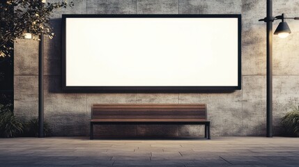 Aufkleber - Display, blank clean screen or signboard mockup for offers or advertisement in public area