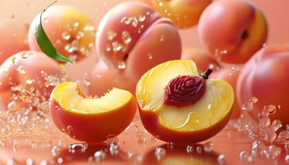 soft peach abstract backdrop with fluid textures and gentle gradients