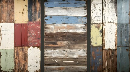 Wall Mural - old wooden door