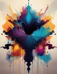 Poster - Abstract paint splatter art