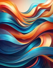 Canvas Print - Abstract wave background