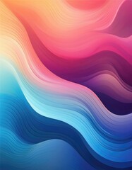 Canvas Print - Abstract colorful waves