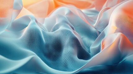 Poster - Modern digital abstract 3D background. Copy space. Based on Generative AI