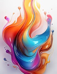 Poster - Abstract swirl of paint