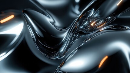 Poster - Abstract design featuring dynamic light patterns and sleek shapes, offering a contemporary and futuristic look