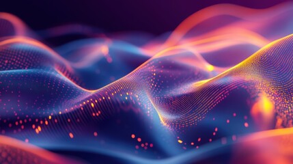 Poster - Abstract light patterns featuring sleek geometric shapes and dynamic illumination, ideal for tech-focused visuals