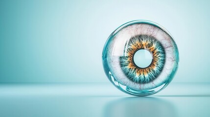 Artificial cornea implant with advanced bioengineering and a clear, sleek design, vision health, medical innovation