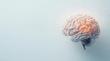 Hightech neural implant for brain stimulation, small and discreet, neurotechnology, medical innovation