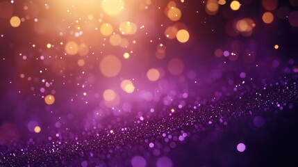 Poster - Purple bokeh background with sparkling particles for awards and celebrations
