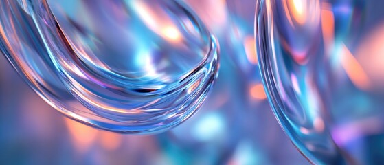 Poster - Abstract 3D illustration of a glass panorama background design