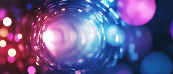 Poster - Abstract circular light effect backdrop