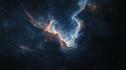 Abstract nebula in deep space showcasing interstellar galaxies and a starfield with a fantastic night sky perfect for astronomy and astrology themes