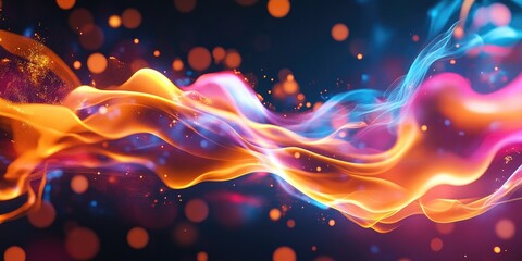 Poster - Abstract background featuring dynamic fire elements and vibrant colors creating an energetic and eye catching visual experience